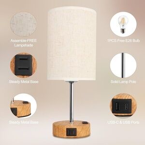Set of 2 Touch Table Lamp